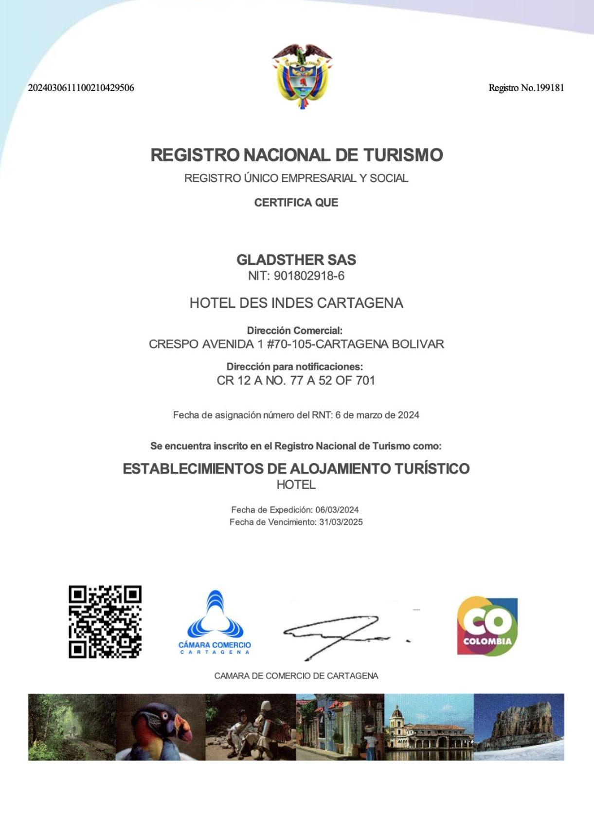 Des Indes Cartagena Hotel Ngoại thất bức ảnh